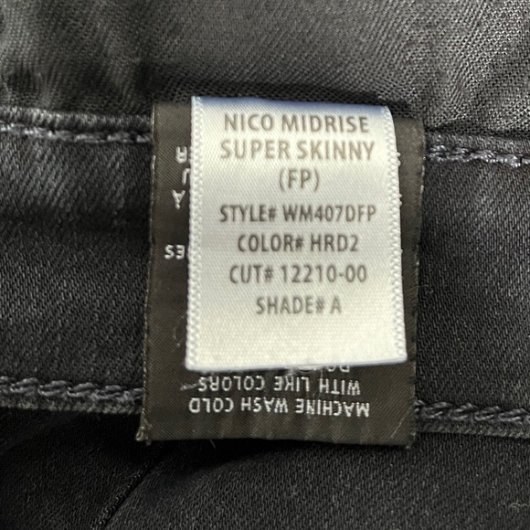 Hudson Jeans Womens Size 32 Nico Super Skinny Mid Rise Dark Wash Stretch Logo - Picture 8 of 10